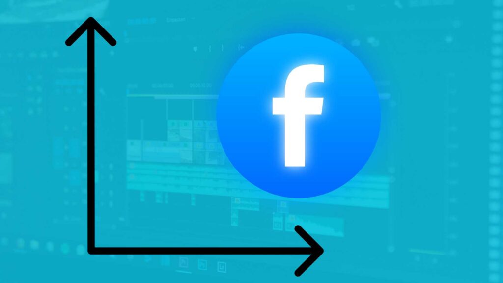 Image illustrant un graphique avec à l'intérieur le logo Facebook