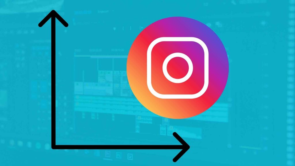 Image illustrant un graphique avec le logo Instagram à l'intérieur
